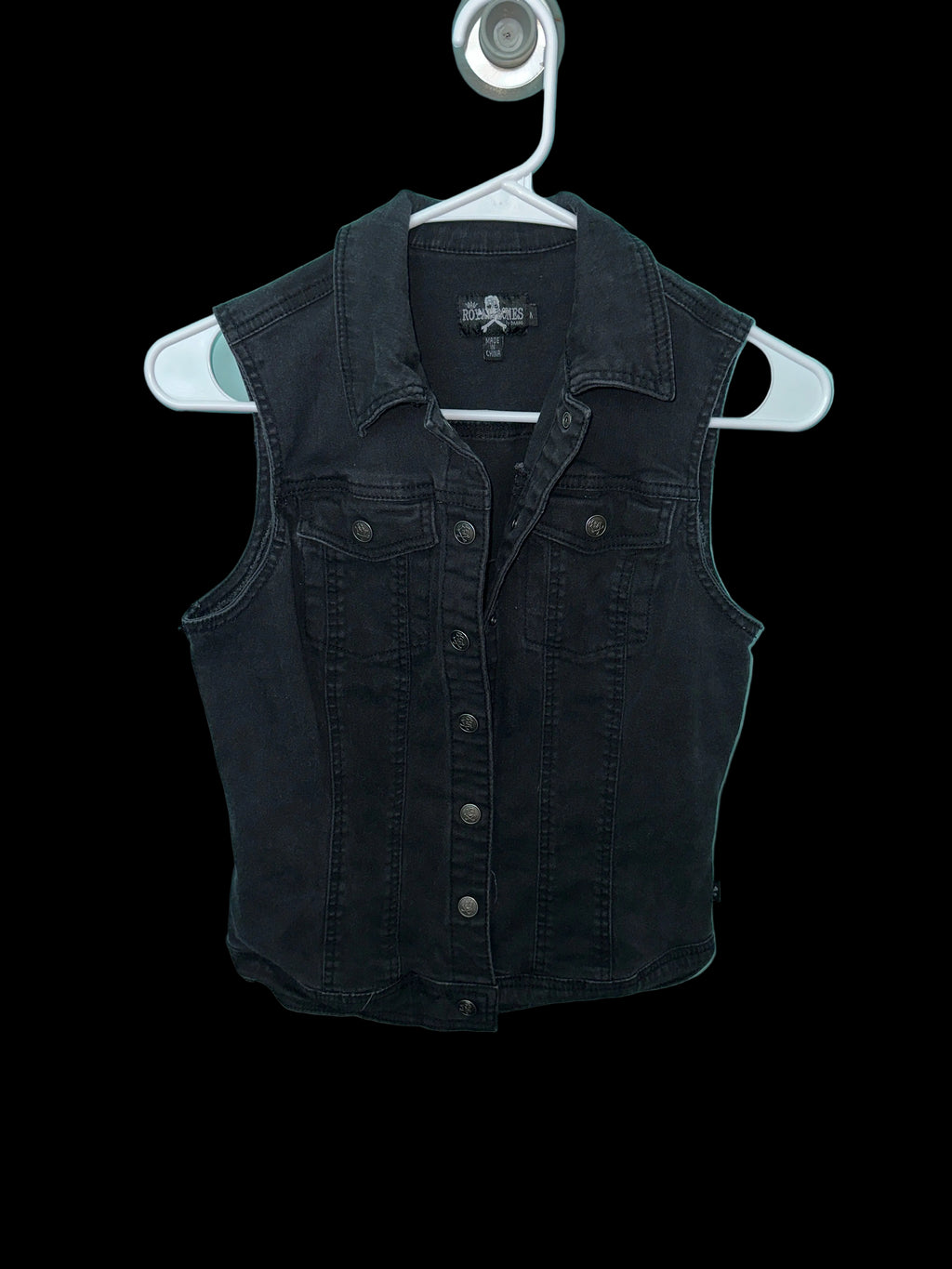 Black Denim Vest MED