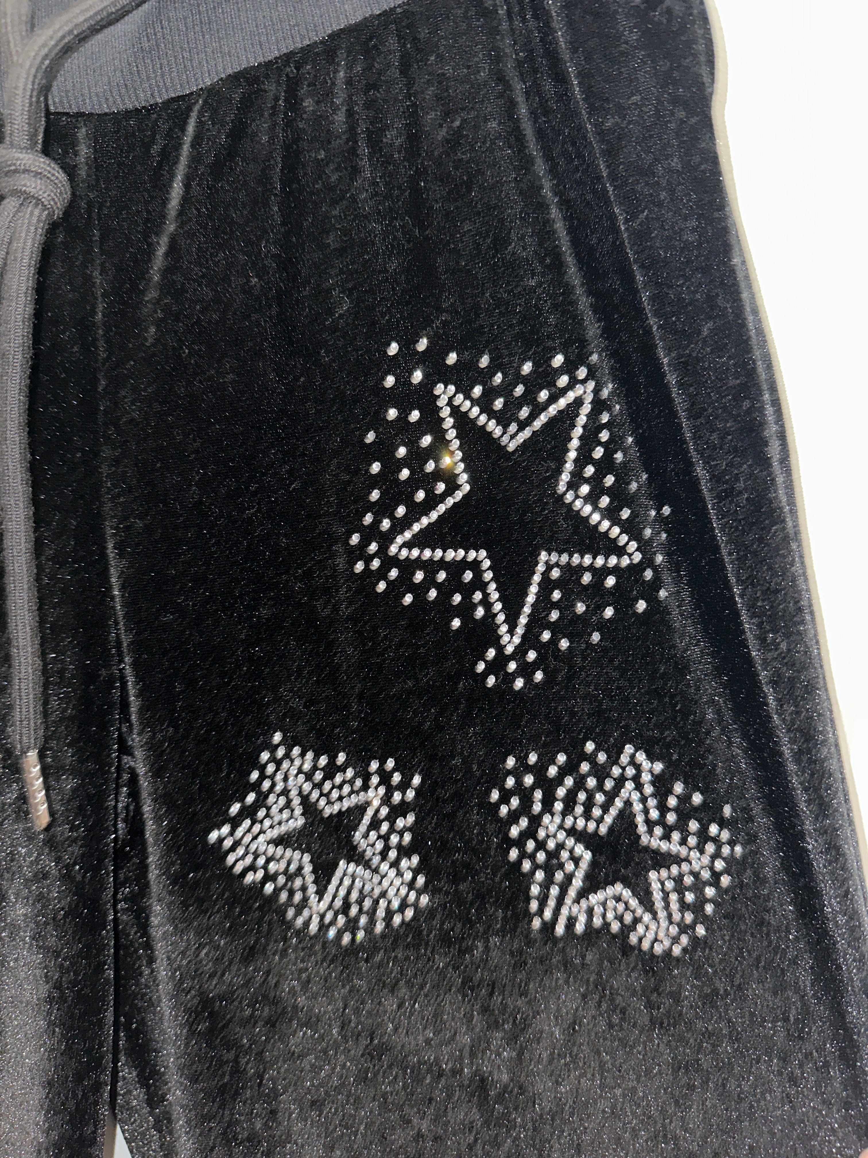 Black Velvet Tracksuit Pants MED