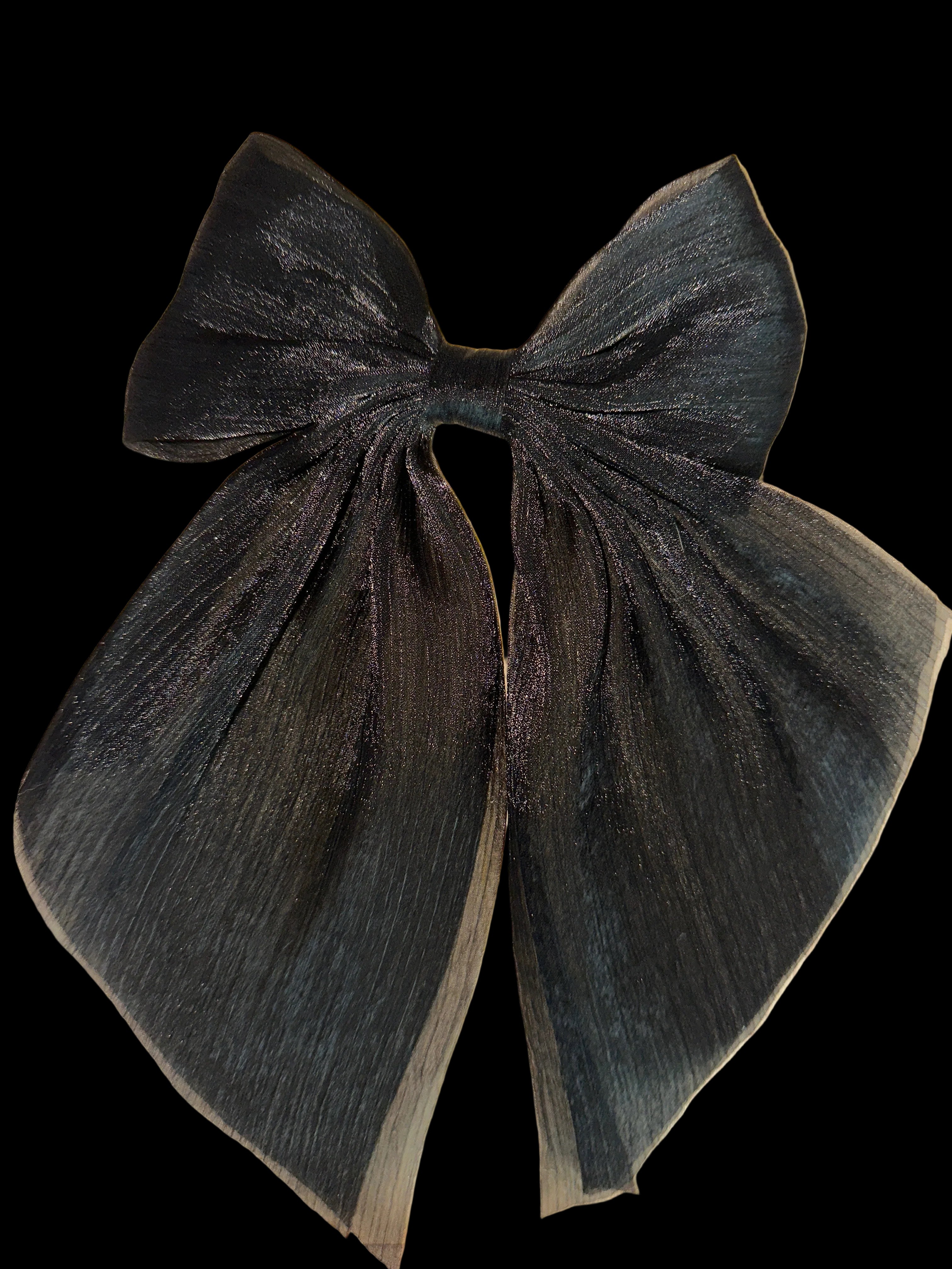 Black Mesh Hair Bow