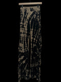 Black & Beige Tye-Dye Fringed Pants SM