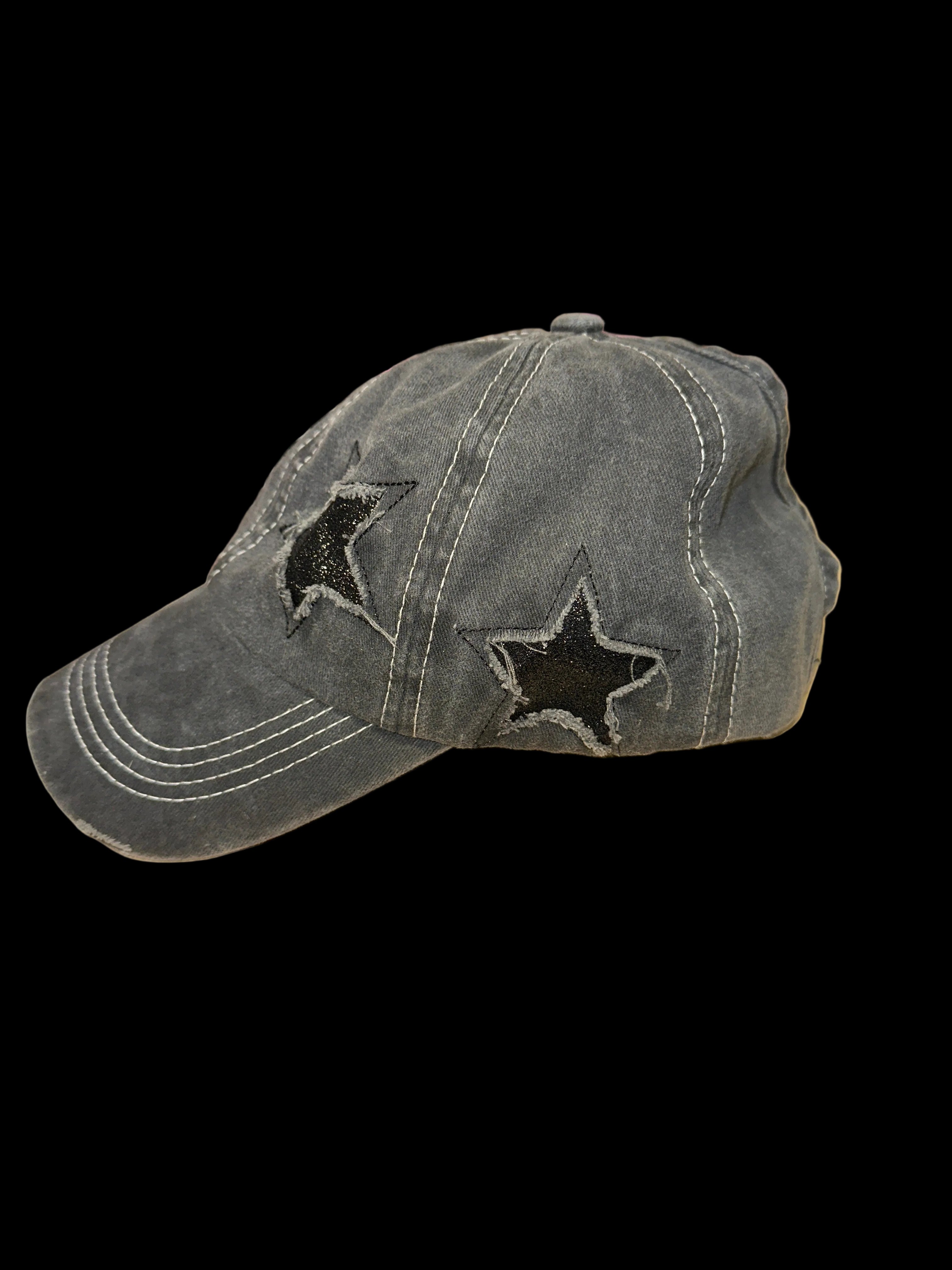 Grey Star Grunge Hat
