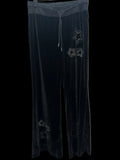 Black Velvet Tracksuit Pants MED