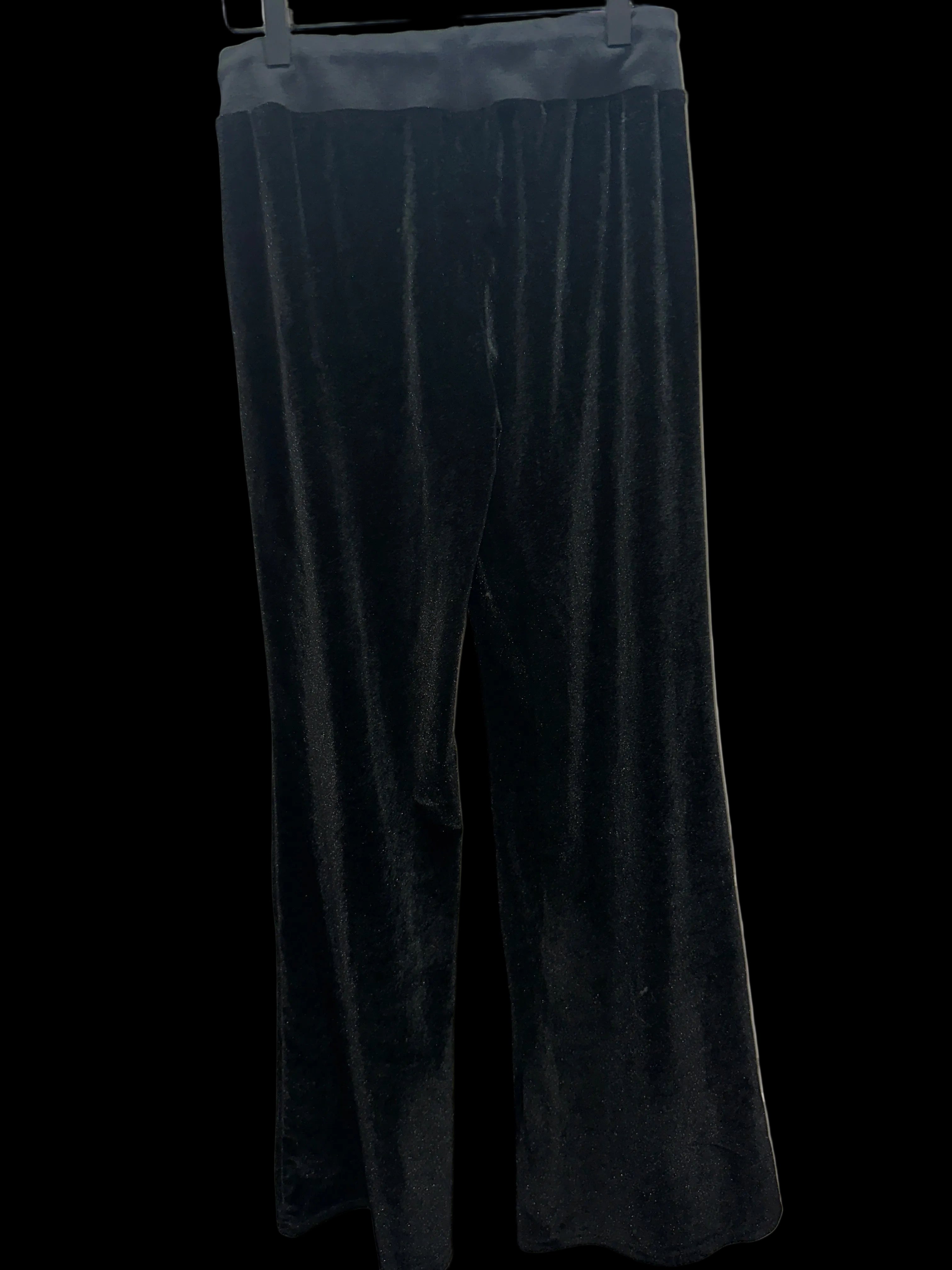 Black Velvet Tracksuit Pants MED