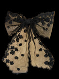 Black Lace Hair Bow