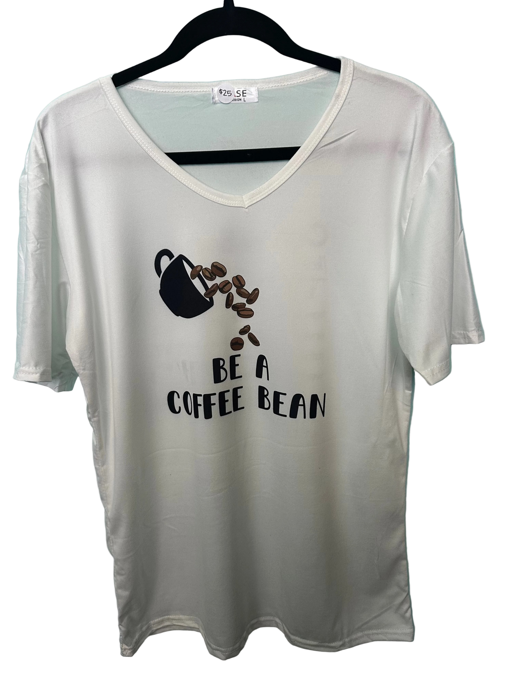 Be a Coffee Bean Woman’s V-Neck T-Shirt XL