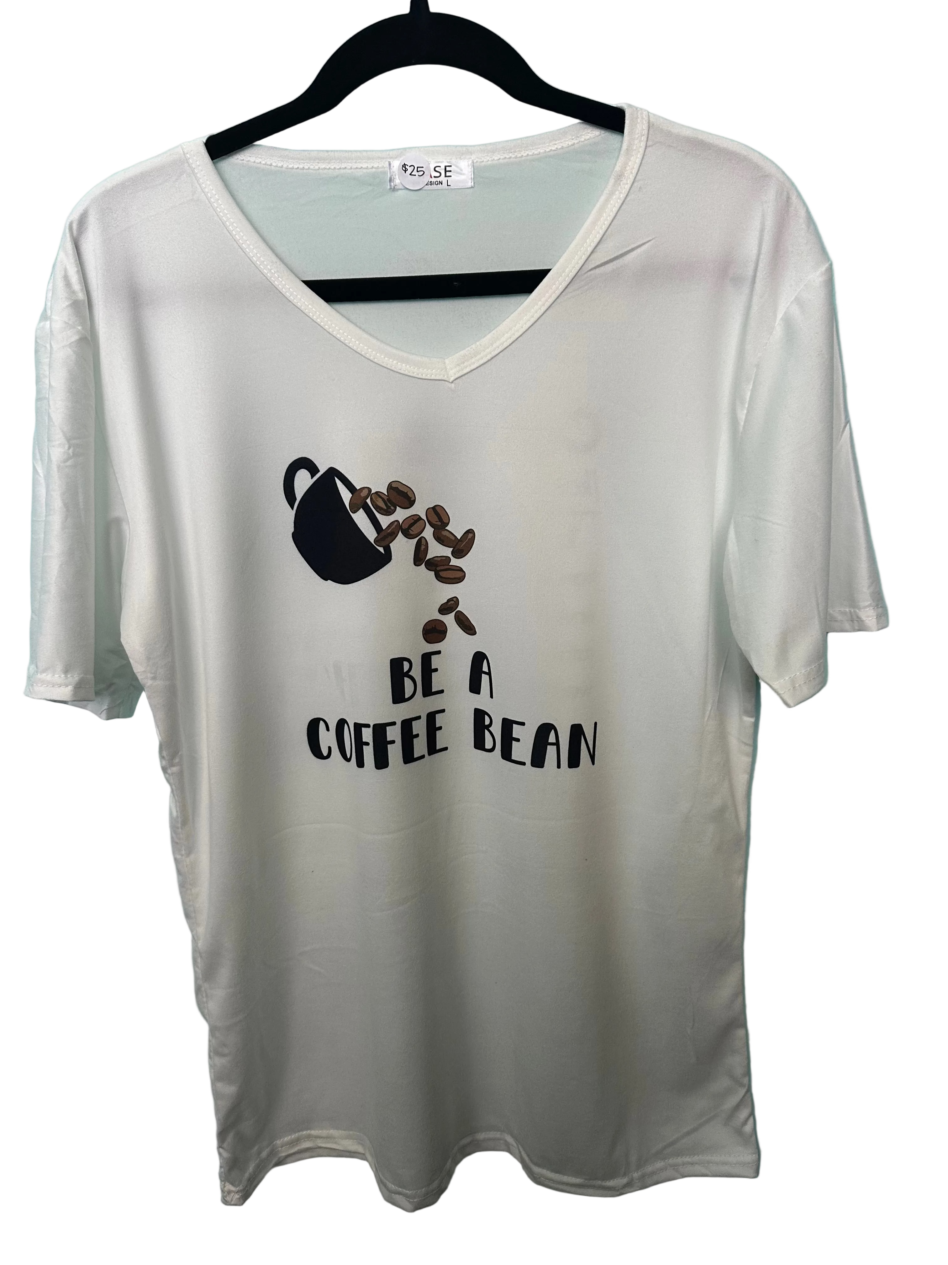 Be a Coffee Bean Woman’s V-Neck T-Shirt XL