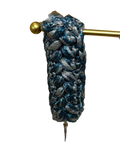 Crocheted Keychain- Blue & Silver