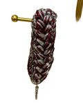 Crocheted Keychain- Red & Silver